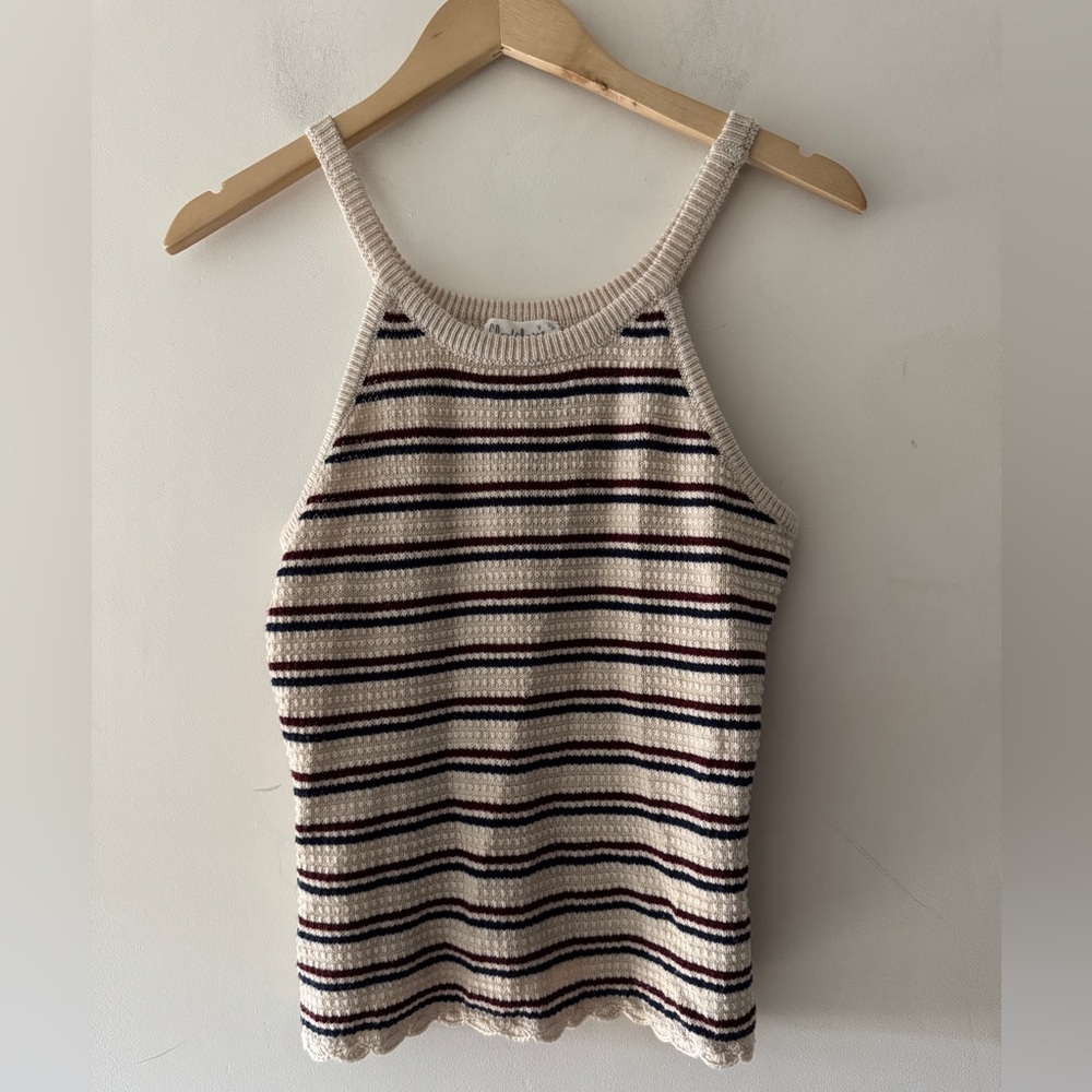 Cloud Chaser Striped Knit Halter Top